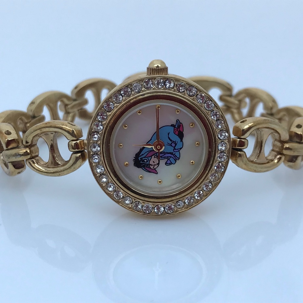 Vintage Disney Eeyore Watch Winnie the Pooh Gold T - Picture 2 of 8
